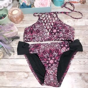 Rue Bleu Floral Bikini by Rue 21 Sz.XS 2-Pc. Swim Bathing Suit Womens Beach Boho